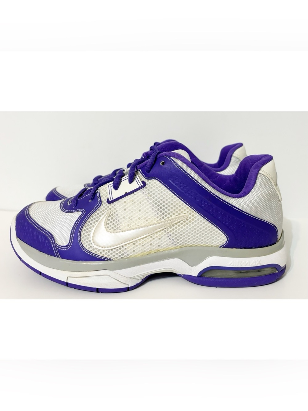 Nike Air Max Mirabella 3 Purple/White/Grey Tennis Athletic Sneakers Women Sz 9.5